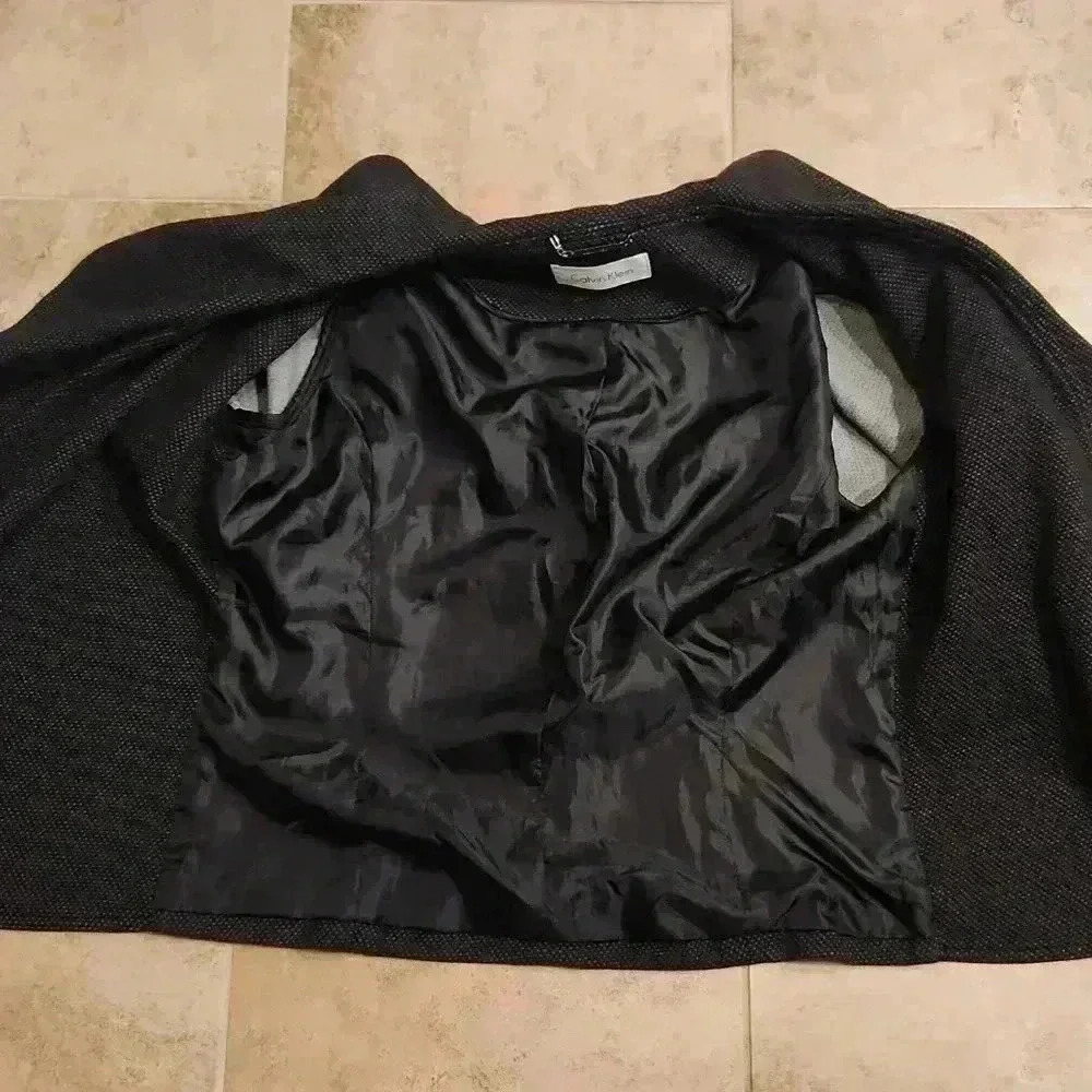 Calvin Klein Open Ruffle Front Blazer - Picture 5 of 8